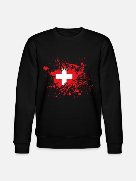 Encre du drapeau suisse - Sweat bio CHANGER Stanley/Stella Unisexe - noir