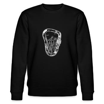 Kletterer Karabiner Klettern - Stanley/Stella Unisex Bio-Sweatshirt CHANGER  - Schwarz - Vorne - Nik (191cm) & Marisol (170cm)