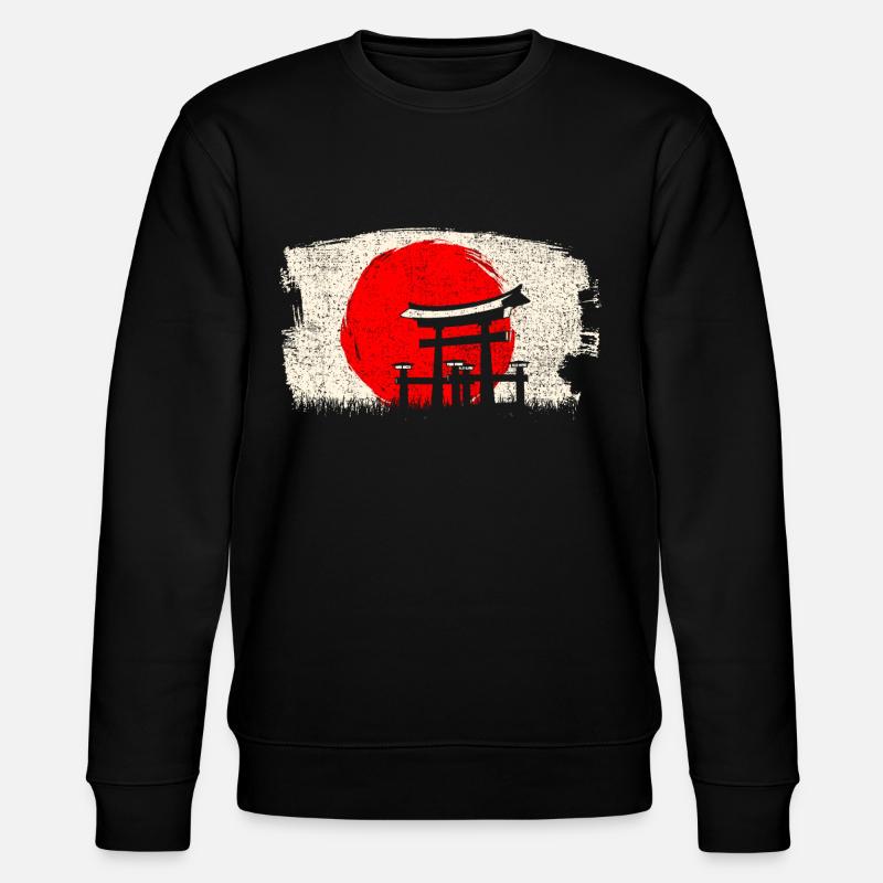 Japanische Architektur - Stanley/Stella Unisex Bio-Sweatshirt CHANGER  - Schwarz