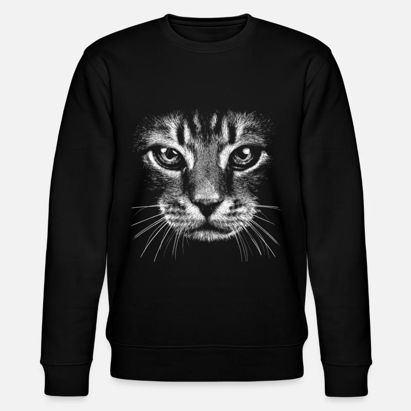 Chat / potrait / visage / tête - Sweat bio CHANGER Stanley/Stella Unisexe - noir