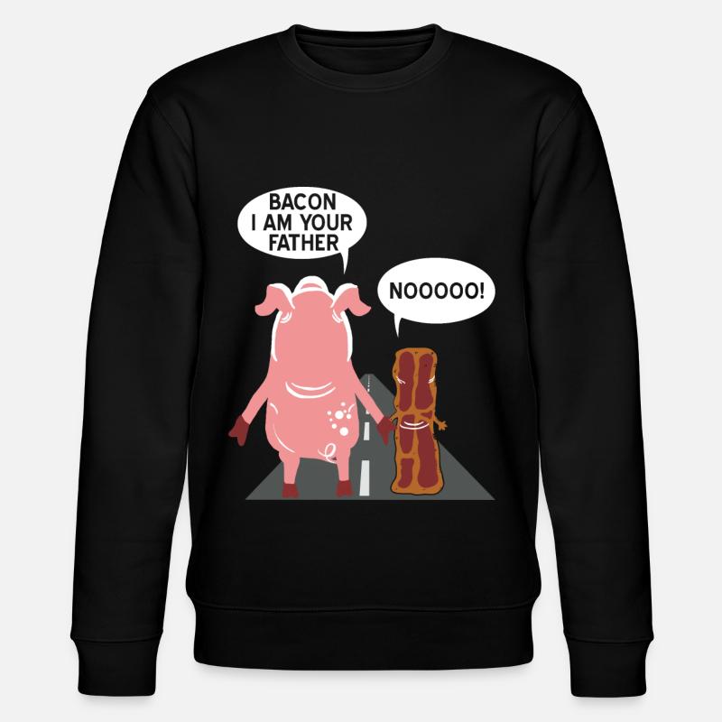 Bacon ich bin dein Vater - Stanley/Stella Unisex Bio-Sweatshirt CHANGER - Schwarz