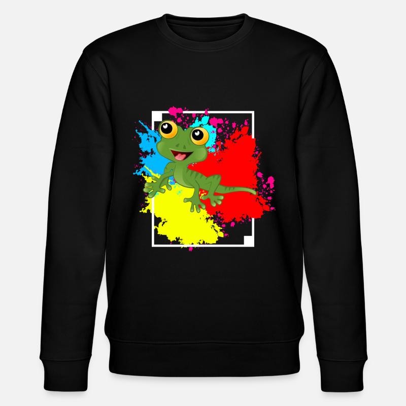 Geko lizard frame gift - Stanley/Stella CHANGER Unisex Organic Sweatshirt - black
