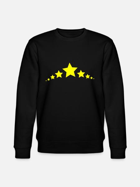Yellow star gift - Stanley/Stella CHANGER Unisex Organic Sweatshirt - black
