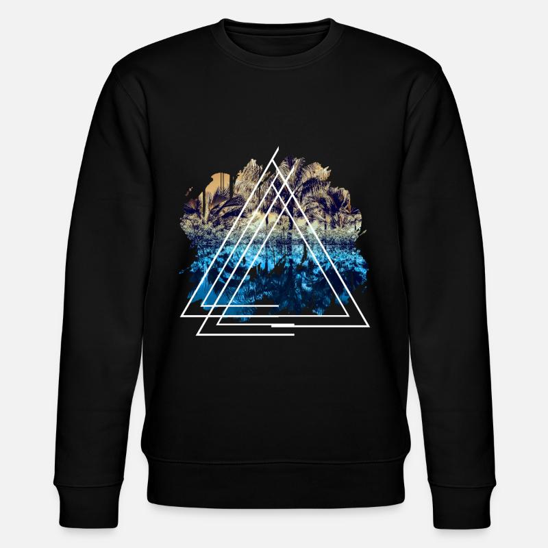 Vacation landscape triangular shape gift - Stanley/Stella CHANGER Unisex Organic Sweatshirt - black