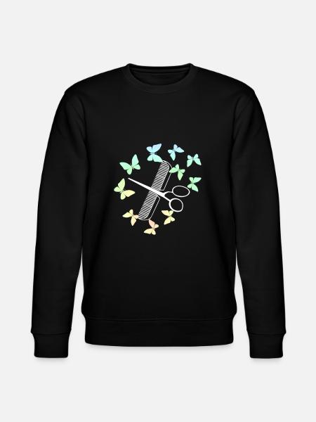 Firseur coiffeuse Ciseaux papillons - Sweat bio CHANGER Stanley/Stella Unisexe - noir