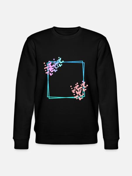 Blue square frame with dots - Stanley/Stella CHANGER Unisex Organic Sweatshirt - black