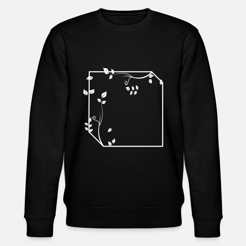 Frame with corners ornament decoration basic text - Stanley/Stella CHANGER Unisex Organic Sweatshirt - black