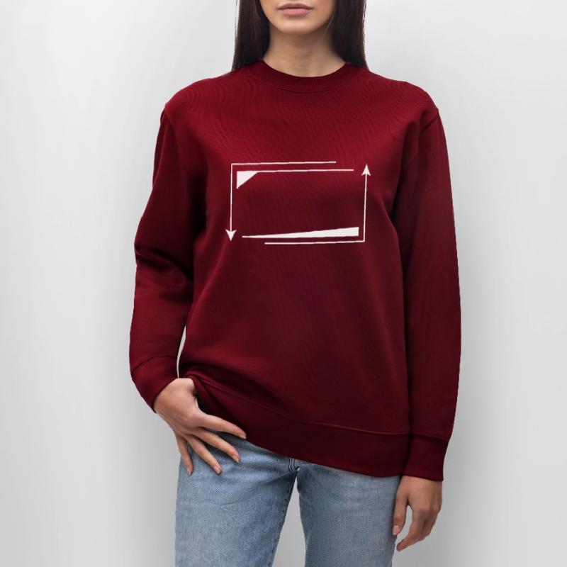 Arrow Frame White Rectangular Shape Decoration Stanley/Stella CHANGER Unisex Organic Sweatshirt