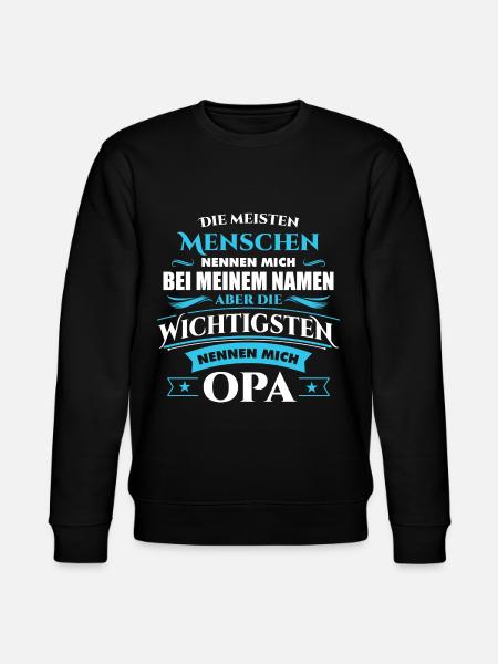 Opa Großvater Opi Name - Stanley/Stella Unisex Bio-Sweatshirt CHANGER  - Schwarz