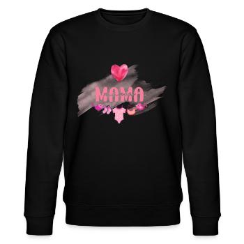 MOM - Un rêve de bébé rose pour chaque maman - Sweat bio CHANGER Stanley/Stella Unisexe - noir - Devant - Nik (191cm) & Marisol (170cm)