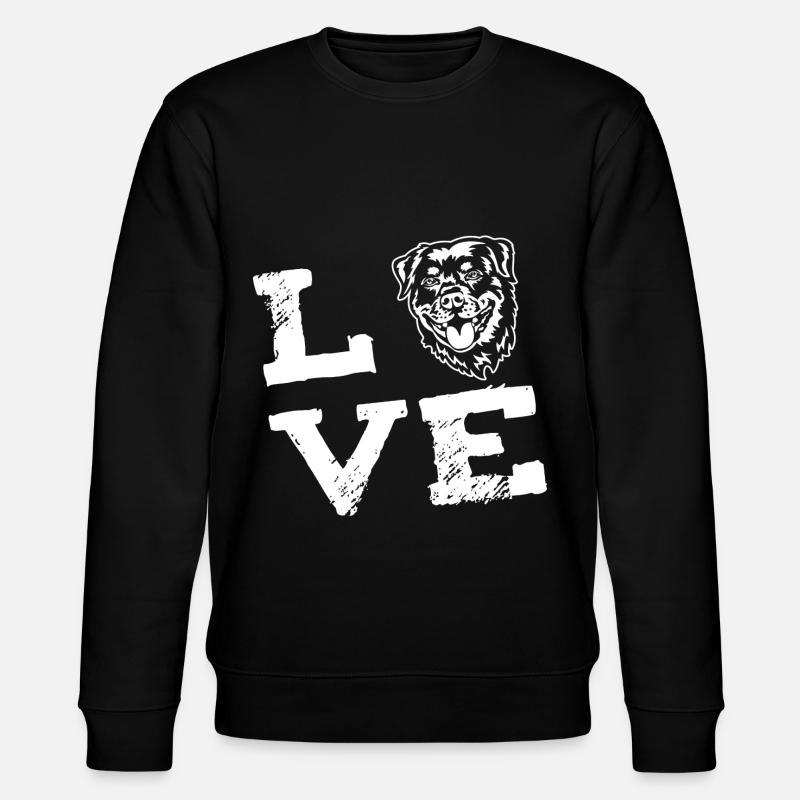 LOVE - Rottweiler - Stanley/Stella Unisex Bio-Sweatshirt CHANGER  - Schwarz