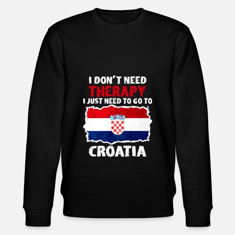 Kroatien - Stanley/Stella Unisex Bio-Sweatshirt CHANGER  - Schwarz
