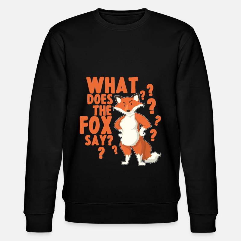 Que dit le renard? - Sweat bio CHANGER Stanley/Stella Unisexe - noir