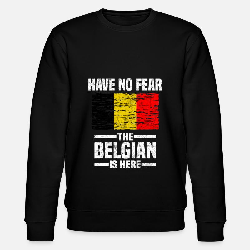Belgien - Stanley/Stella Unisex Bio-Sweatshirt CHANGER  - Schwarz