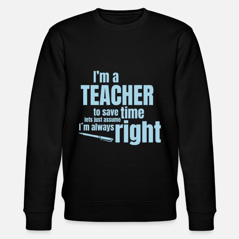 professeur - Sweat bio CHANGER Stanley/Stella Unisexe - noir