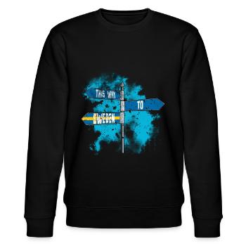 Schweden - Stanley/Stella Unisex Bio-Sweatshirt CHANGER  - Schwarz - Vorne - Nik (191cm) & Marisol (170cm)
