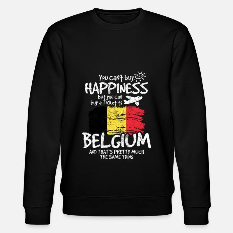 Belgien - Stanley/Stella Unisex Bio-Sweatshirt CHANGER - Schwarz