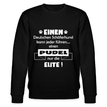 Pudel Hund - Pudel - Stanley/Stella Unisex Bio-Sweatshirt CHANGER  - Schwarz - Vorne - Nik (191cm) & Marisol (170cm)