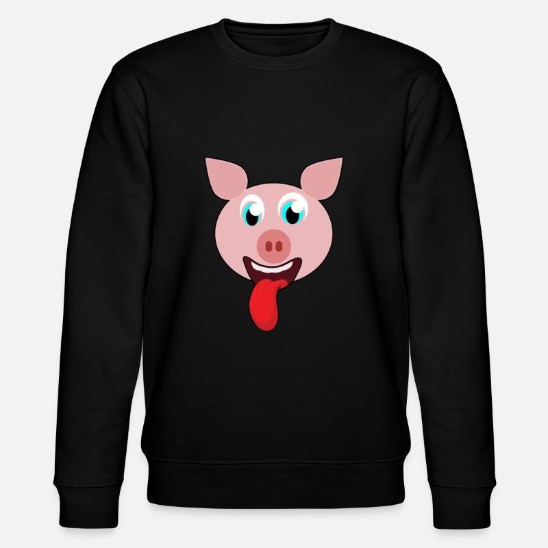 Naughty pig funny gift - Stanley/Stella CHANGER Unisex Organic Sweatshirt - black