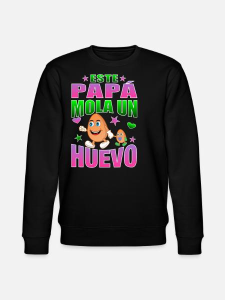 This dad rocks an egg - Stanley/Stella CHANGER Unisex Organic Sweatshirt - black