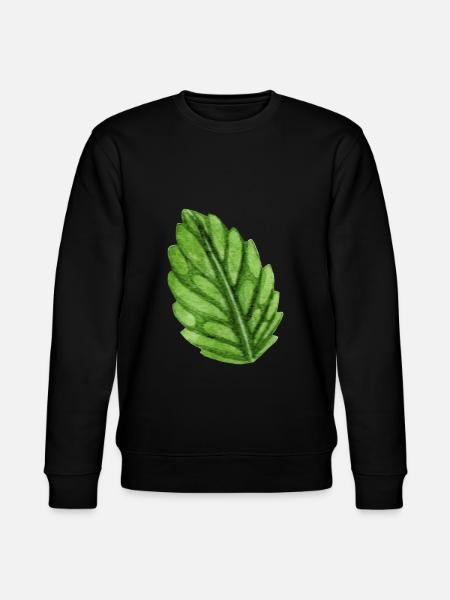 Mint mint leaf - Stanley/Stella CHANGER Unisex Organic Sweatshirt - black
