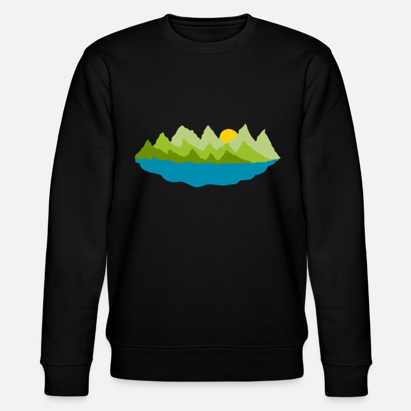 Paysage - arbres - lac - Sweat bio CHANGER Stanley/Stella Unisexe - noir