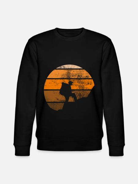 Retro - Wandern - - Stanley/Stella Unisex Bio-Sweatshirt CHANGER  - Schwarz