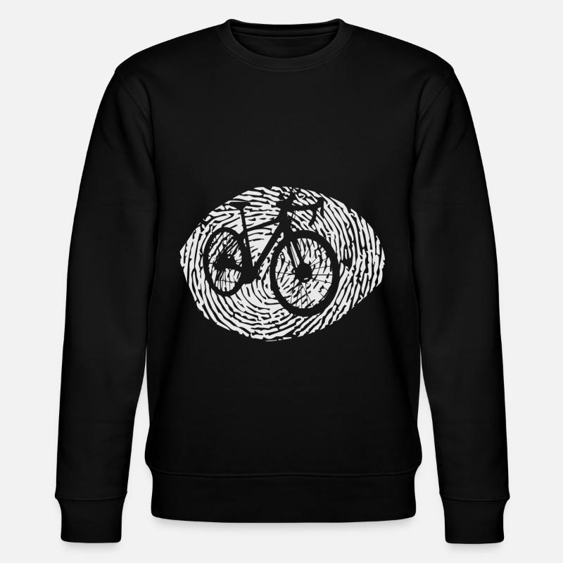 Fingerabdruck - Radfahren - - Stanley/Stella Unisex Bio-Sweatshirt CHANGER  - Schwarz