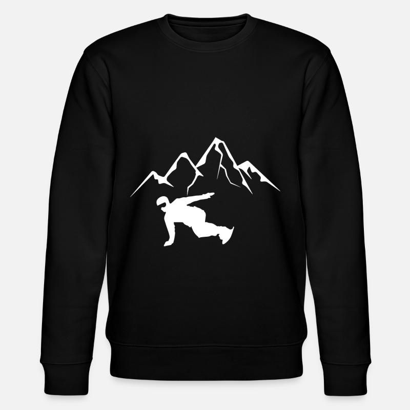 Mountain - Snowboarding - (19) - Stanley/Stella CHANGER Unisex Organic Sweatshirt - black