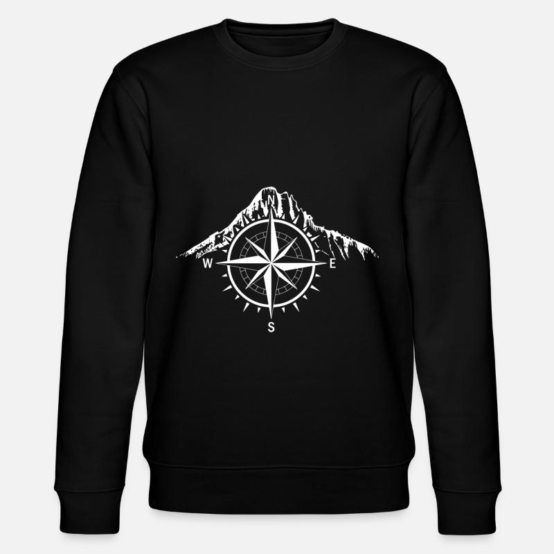 Compass - Mountain - (3) - Stanley/Stella CHANGER Unisex Organic Sweatshirt - black