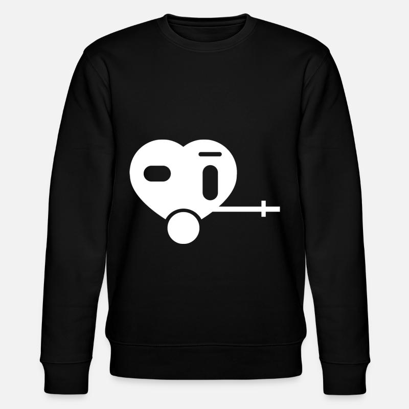 Coeur - Camping Caravane - - Sweat bio CHANGER Stanley/Stella Unisexe - noir