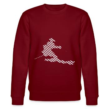 Skiing - (21) - Stanley/Stella CHANGER Unisex Organic Sweatshirt - burgundy - Front - Nik (191cm) & Marisol (170cm)