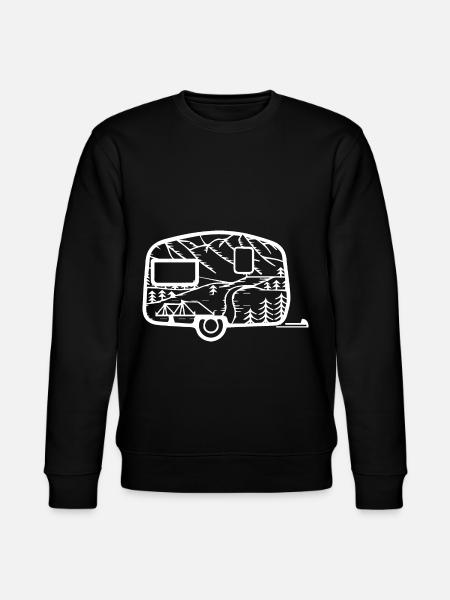 Berg - Camping Wohnwagen - (4) - Stanley/Stella Unisex Bio-Sweatshirt CHANGER - Schwarz