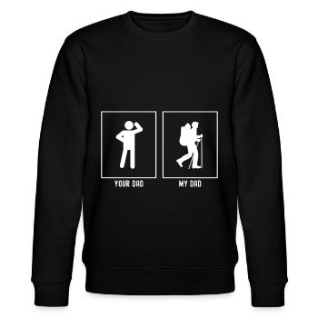 Dein Vater - Mein Vater - Wandern Rechts - Stanley/Stella Unisex Bio-Sweatshirt CHANGER  - Schwarz - Vorne - Nik (191cm) & Marisol (170cm)