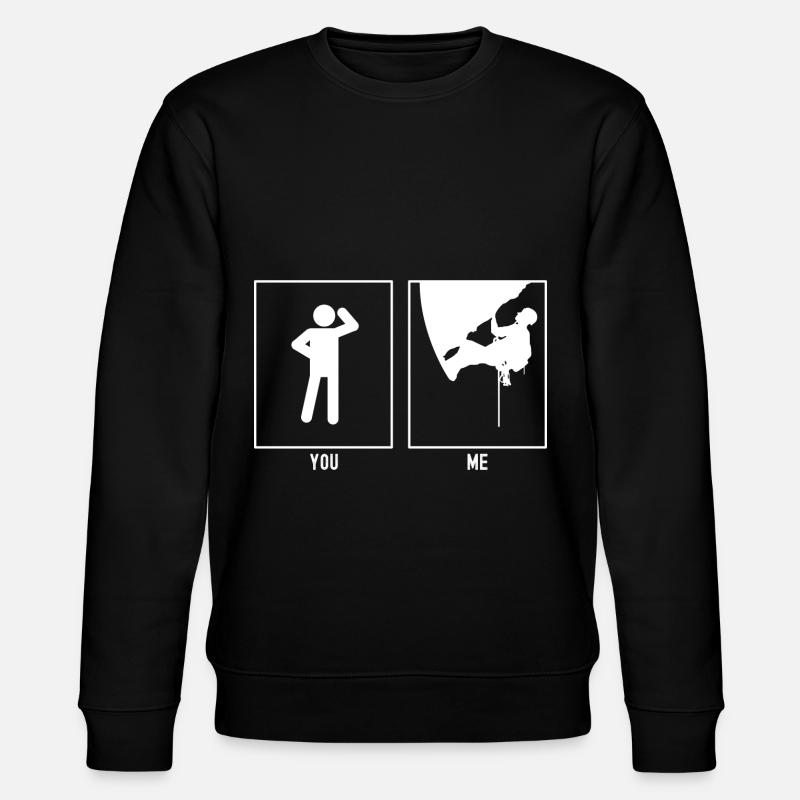 Sie - Ich - Klettern Oben - Stanley/Stella Unisex Bio-Sweatshirt CHANGER  - Schwarz