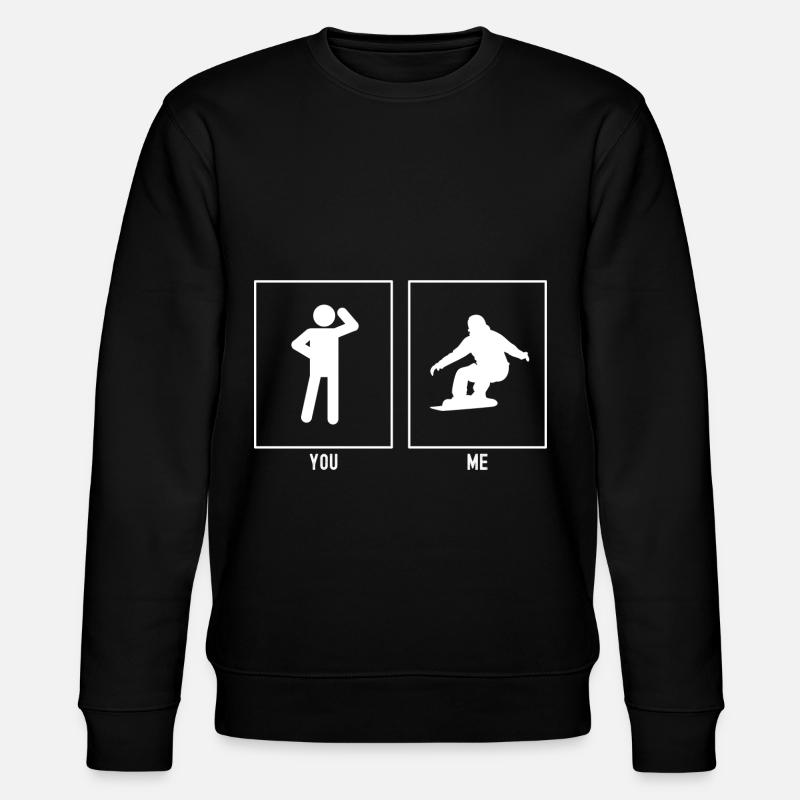 Du - Ich - Snowboarding Action - Stanley/Stella Unisex Bio-Sweatshirt CHANGER  - Schwarz