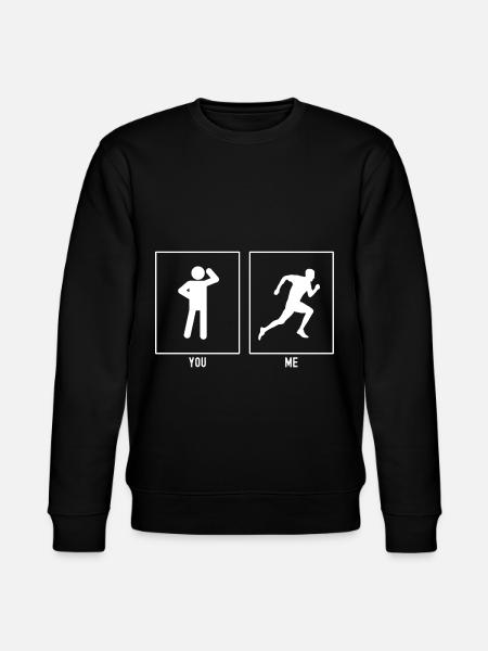 You - Me - Running Man - Stanley/Stella CHANGER Unisex Organic Sweatshirt - black
