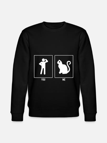 You - Me - Cat Ghost - Stanley/Stella CHANGER Unisex Organic Sweatshirt - black