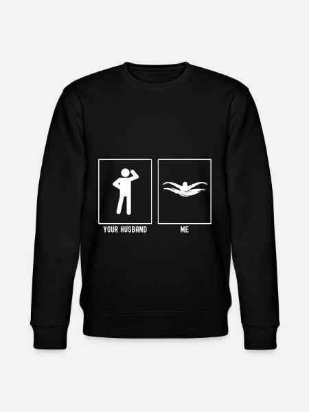 Son mari - moi - nageant - Sweat bio CHANGER Stanley/Stella Unisexe - noir