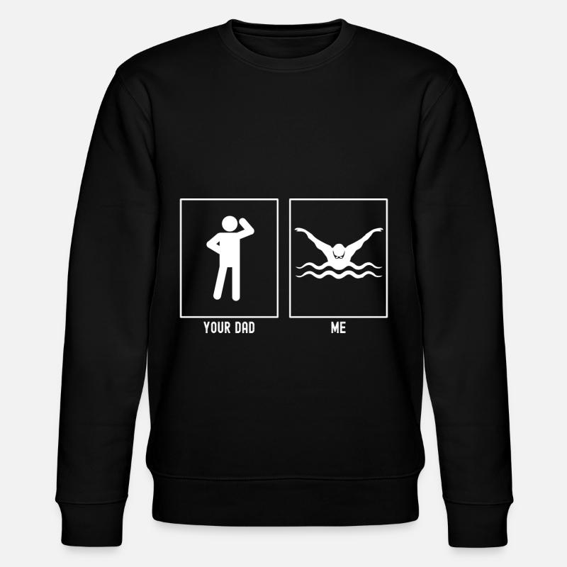 Ton père - Moi - Natation professionnelle - Sweat bio CHANGER Stanley/Stella Unisexe - noir