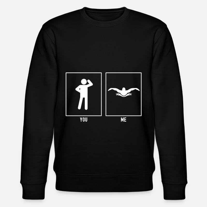 You - Me - Swimming Exercise - Stanley/Stella CHANGER Unisex Organic Sweatshirt - black