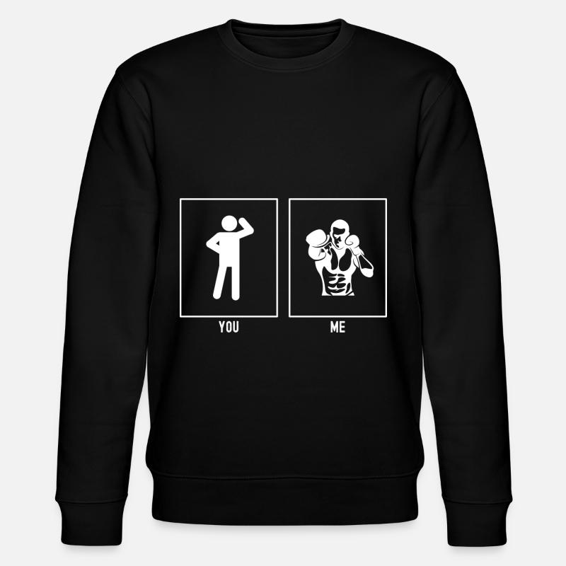 She - Me - Boxing Jab - Stanley/Stella CHANGER Unisex Organic Sweatshirt - black