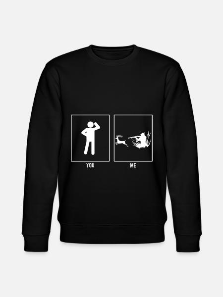 You - I - Hunting deer - Stanley/Stella CHANGER Unisex Organic Sweatshirt - black