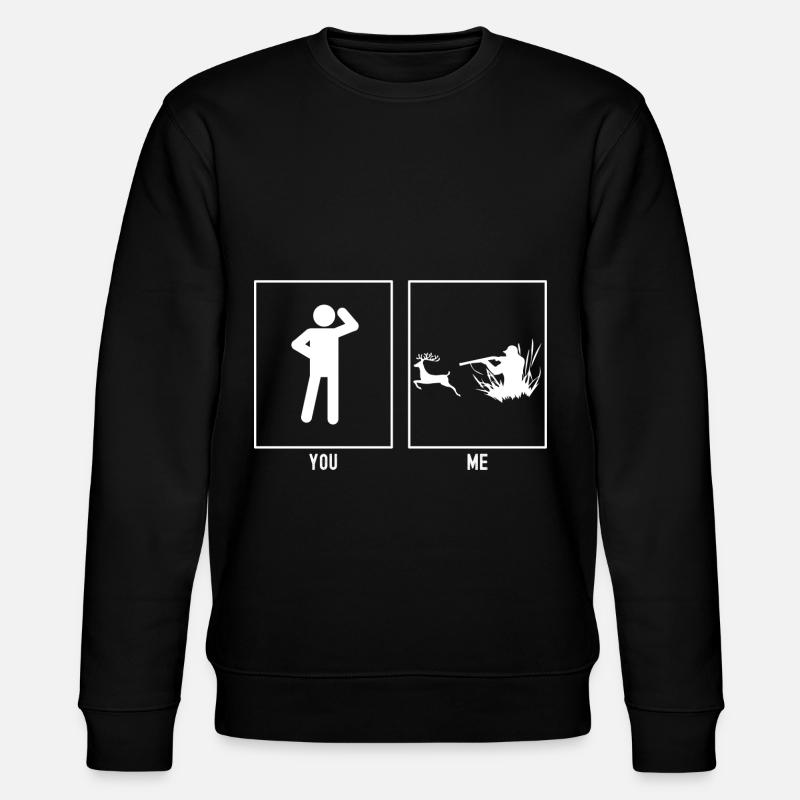 Sie - Ich - Jagd auf Rehe - Stanley/Stella Unisex Bio-Sweatshirt CHANGER - Schwarz