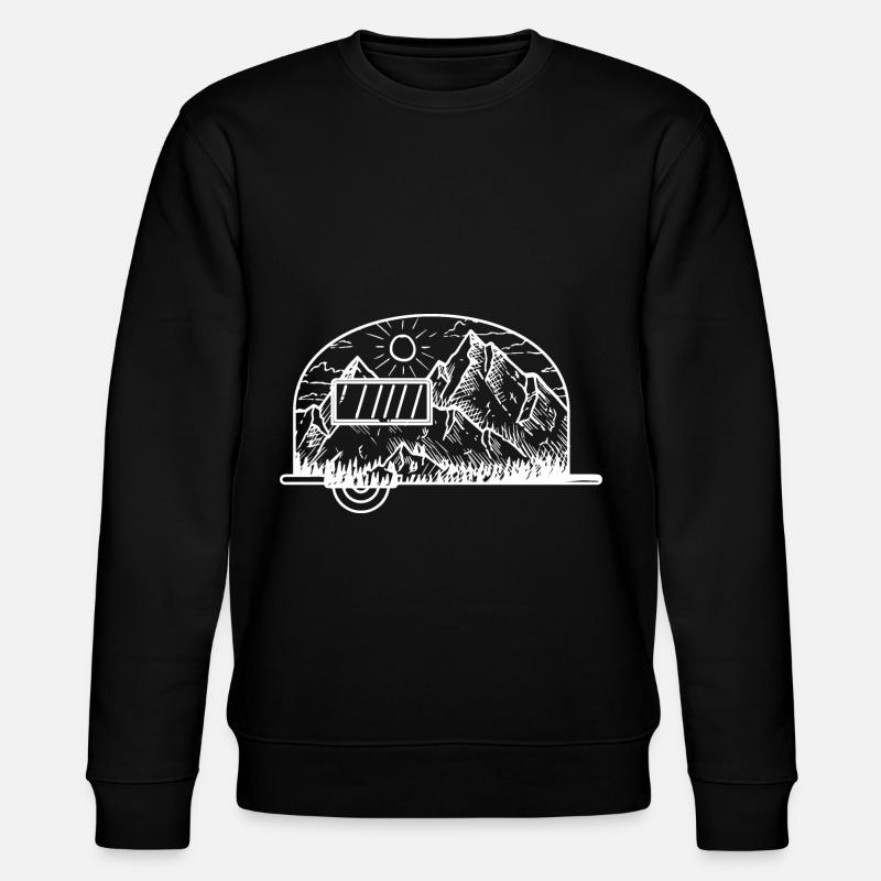 Berg - Wohnwagen - (11) - Stanley/Stella Unisex Bio-Sweatshirt CHANGER  - Schwarz