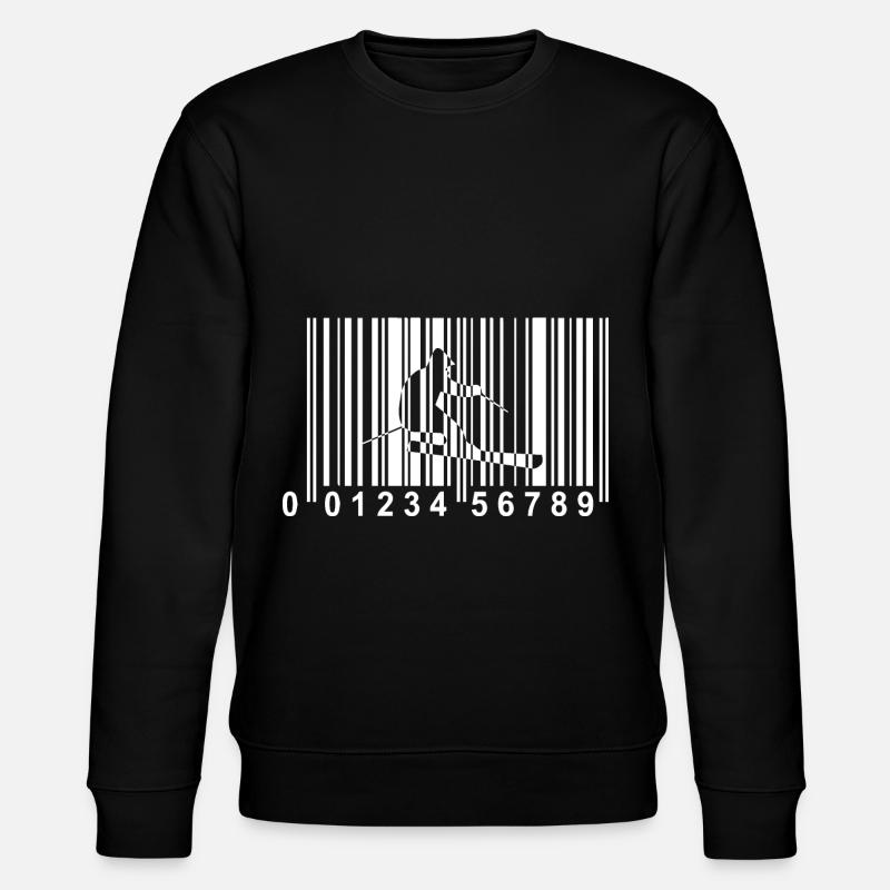 QR Code - Skiing - (2) - Stanley/Stella CHANGER Unisex Organic Sweatshirt - black