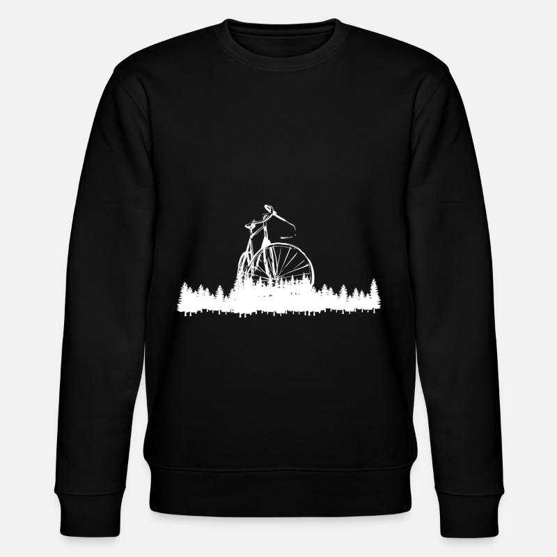 Trees - Cycling - (3) - Stanley/Stella CHANGER Unisex Organic Sweatshirt - black