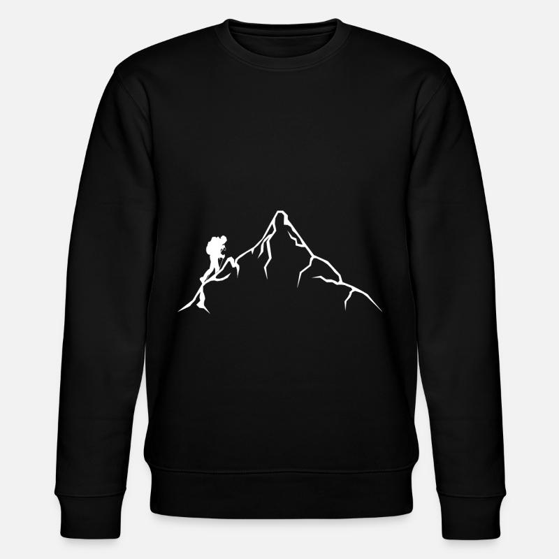 Mountains - Hiking - (19) - Stanley/Stella CHANGER Unisex Organic Sweatshirt - black