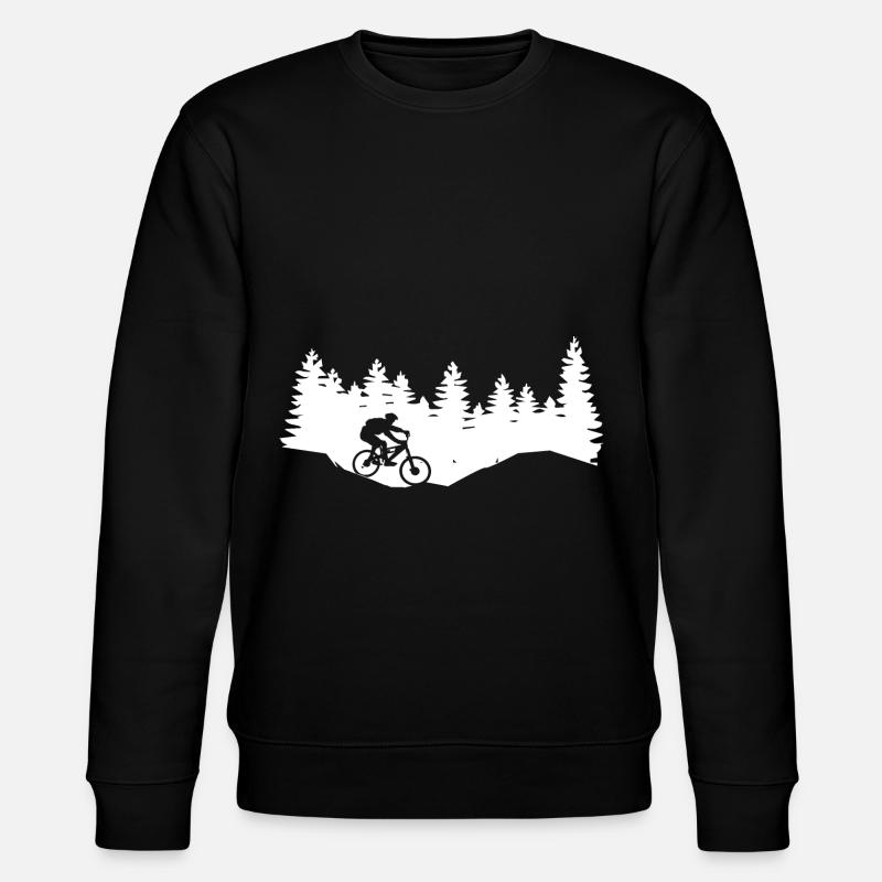 Trees - Cycling - (9) - Stanley/Stella CHANGER Unisex Organic Sweatshirt - black