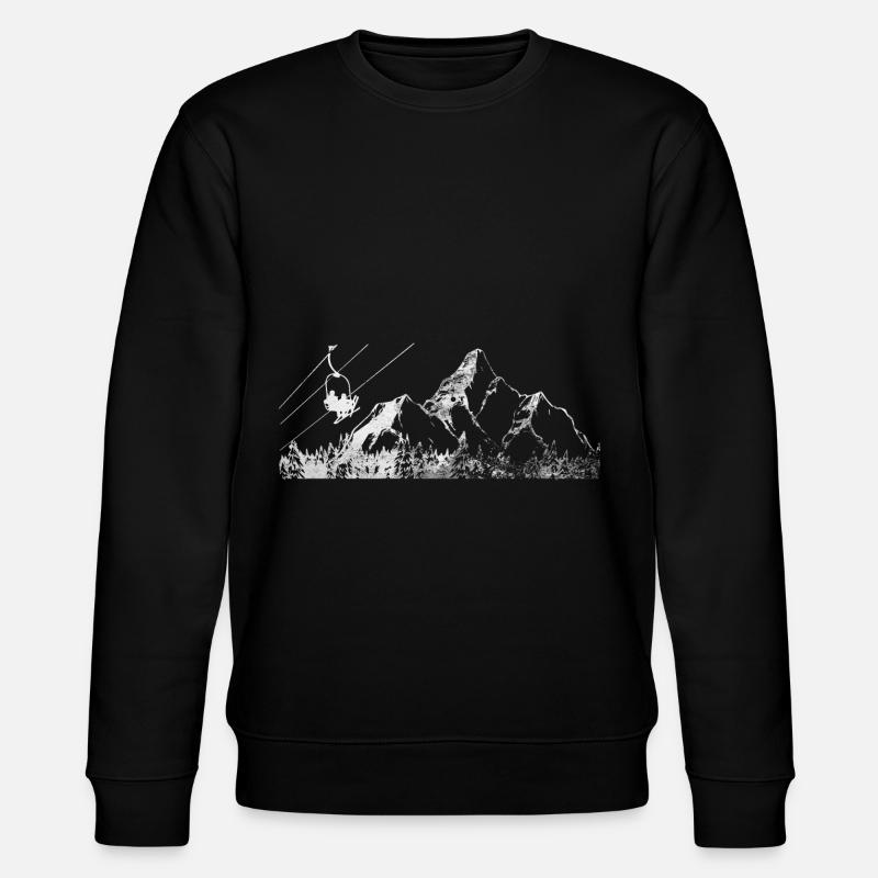 Mountain - Skiing - (18) - Stanley/Stella CHANGER Unisex Organic Sweatshirt - black